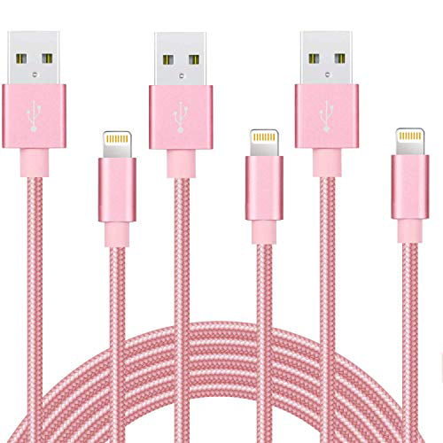 Phone Charger Cord 5M 16FT USB Phone Charger Cable Charging Cords Long Durable Braided Nylon Cord Fast Charging Compatible with Phone X /8/8Plus /7/7 Plus /6S /6S Plus /6/6 Plus/SE Pad Pod and Touch 